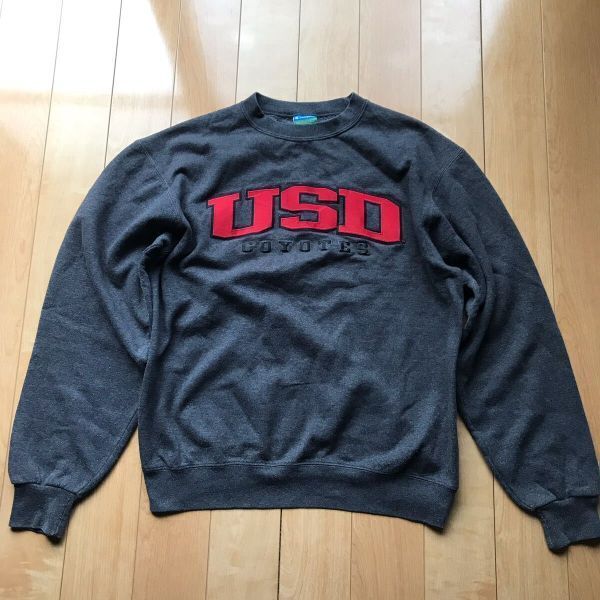 チャンピオン カレッジ USD サウスダコタ大学 スウェットトレーナー 579-1-323 メンズL グレー拍卖