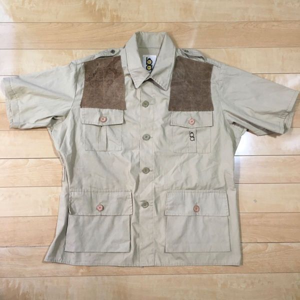 70年代 80年代 USA製 ボブアレン ハンティングシャツ 538-1-302 メンズ 50 ベージュ アウトドア拍卖
