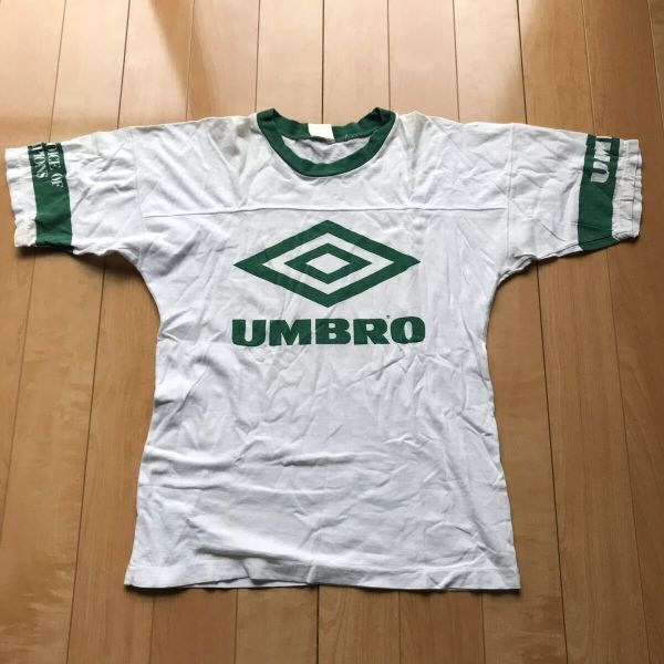 90年代 アンブロ ゲームシャツ 091-1-312 メンズ L ホワイト グリーン拍卖