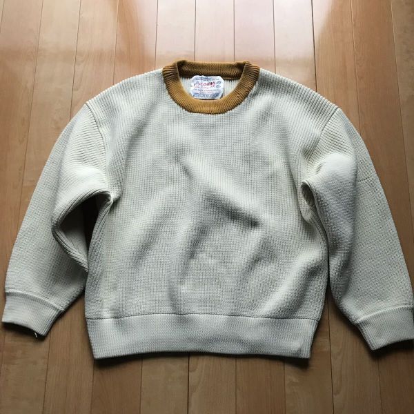 ローガン ニットトレーナー 524-6-305 メンズ M アイボリー カラシ拍卖