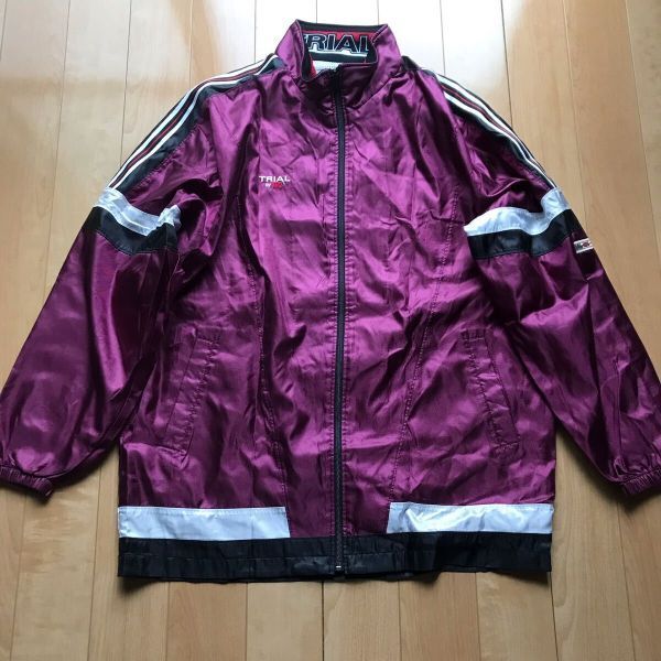 90年代 トライアルバイアシックス ナイロンジャケット 527-1-324 メンズ L パープル拍卖