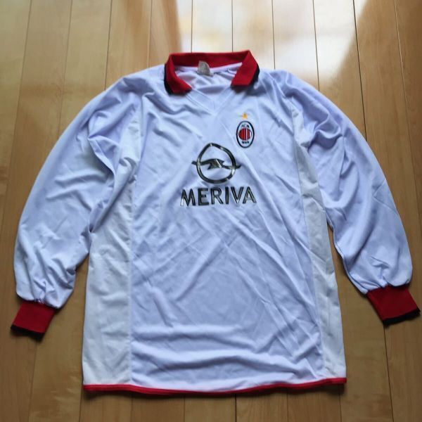 希少 ACミラン ユニフォーム メリーバ 536-1-335 ホワイト レッド L サッカー 観戦拍卖