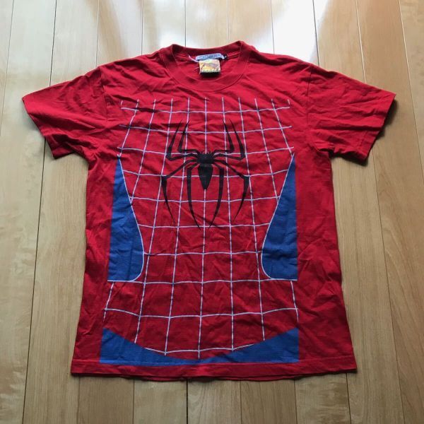 希少 コスパ スパイダーマンTシャツ 日本製 581-1-320 メンズ L レッド 2004年 スパイダーマン2映画公開当時モノ拍卖
