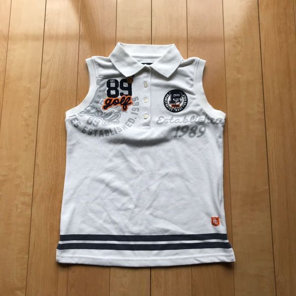 パーリーゲイツ ノースリーブウェア 110-1-371 レディース O ホワイト ゴルフ拍卖