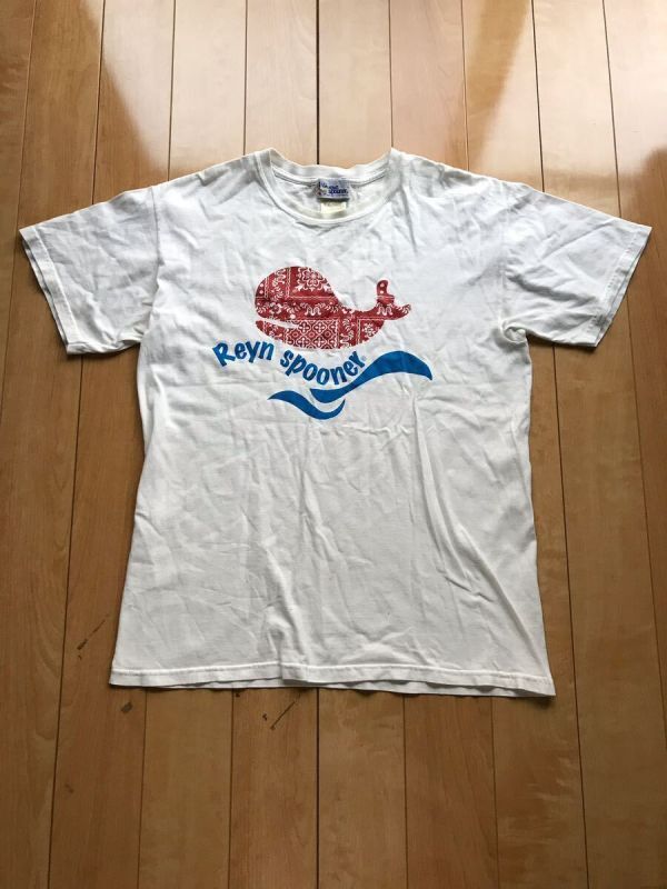 90年代 レインスプーナー コットンTシャツ 106-1-301 ホワイト クジラ拍卖