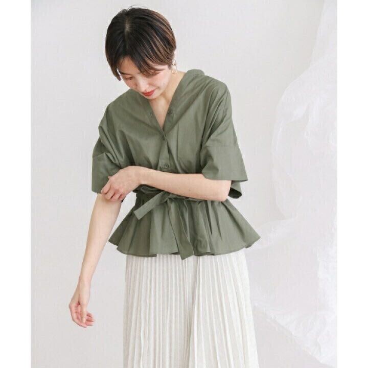 ケービーエフ アーバンリサーチ ボリュームドロストブラウス 定価5390円 545-1-331 レディース One カーキ拍卖
