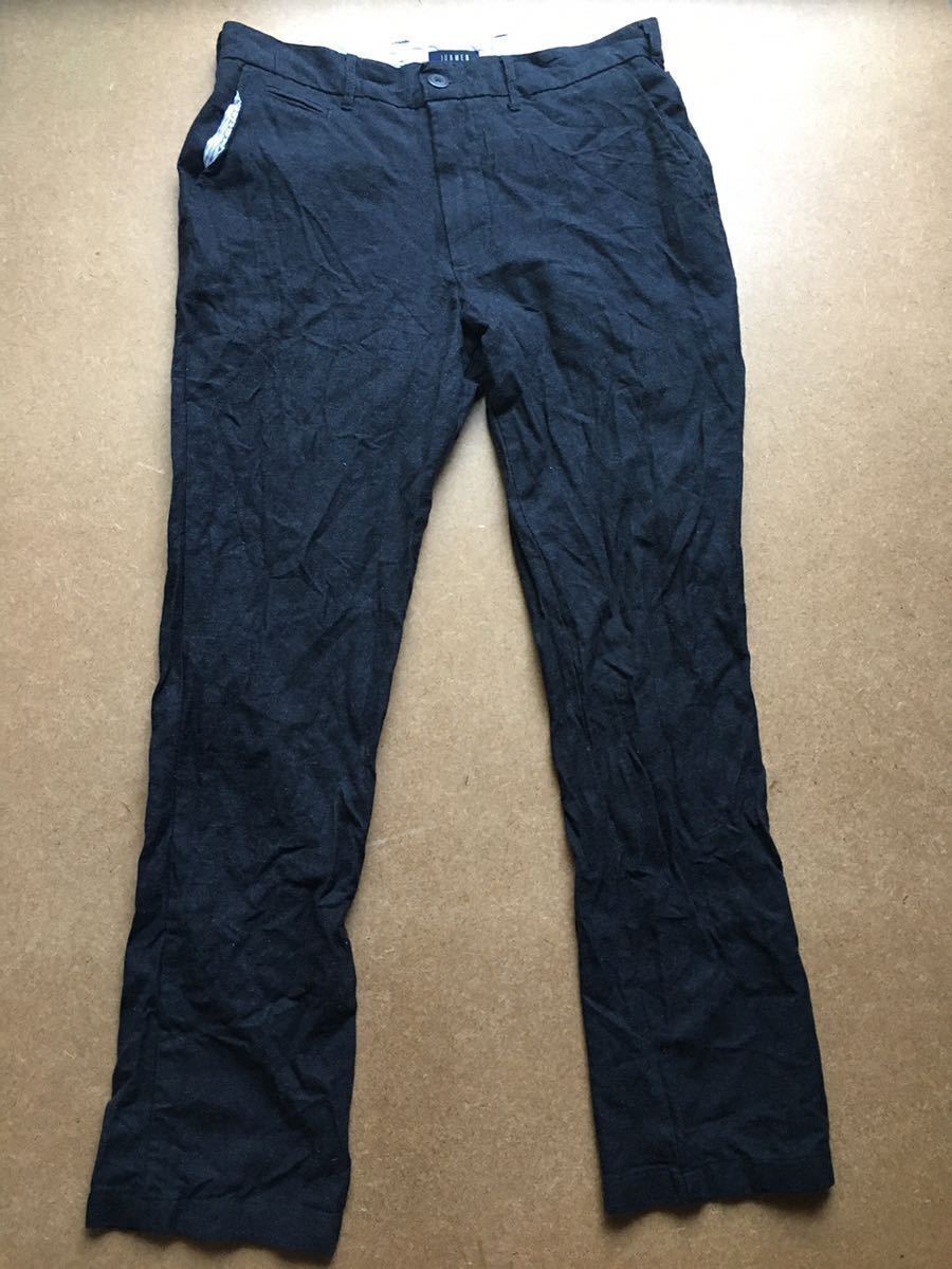 1-5 JUNMEN チノパン ダークグレー ジュンメン L メンズ ストライプ拍卖