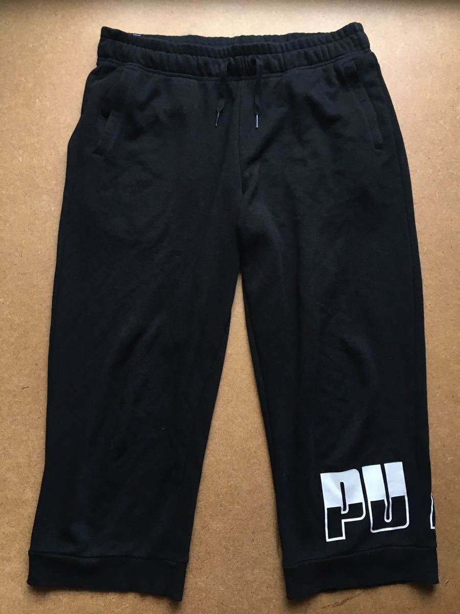 1-5 PUMA ビッグ ロゴ 3/4 スウェット パンツ プーマ ブラック 2021春夏拍卖