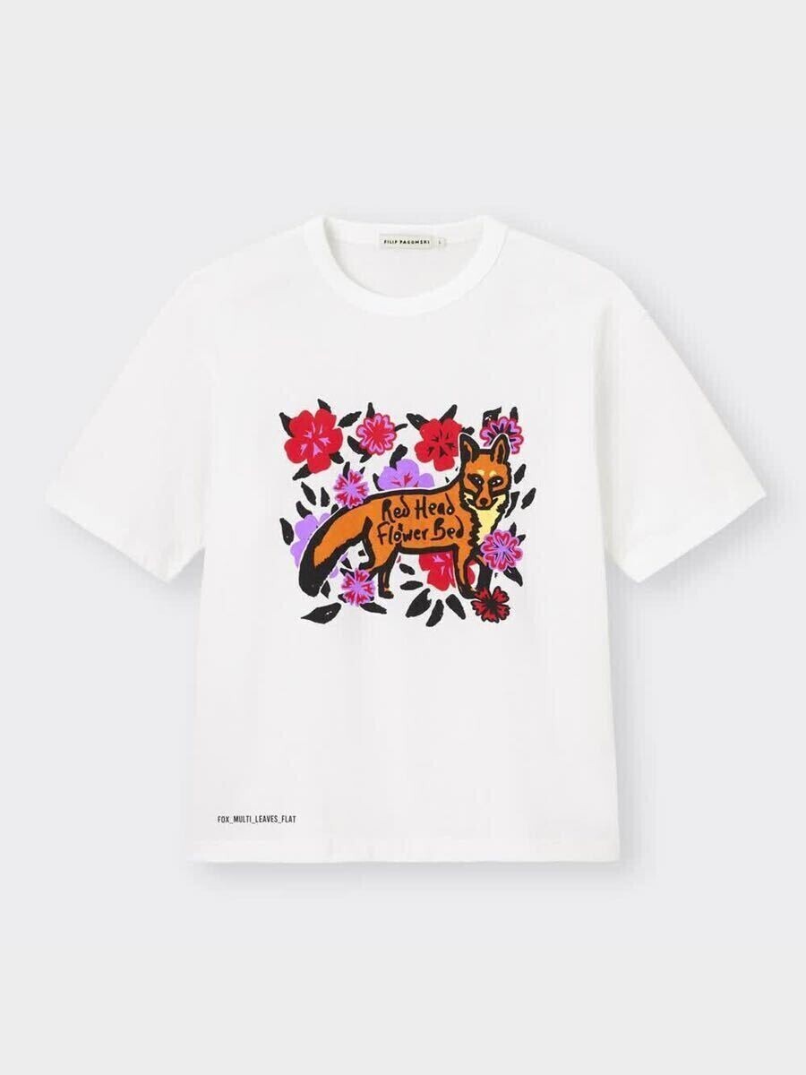 ジーユー× フィリップパゴウスキー ビッグT 534-1-312 メンズ L ホワイト拍卖