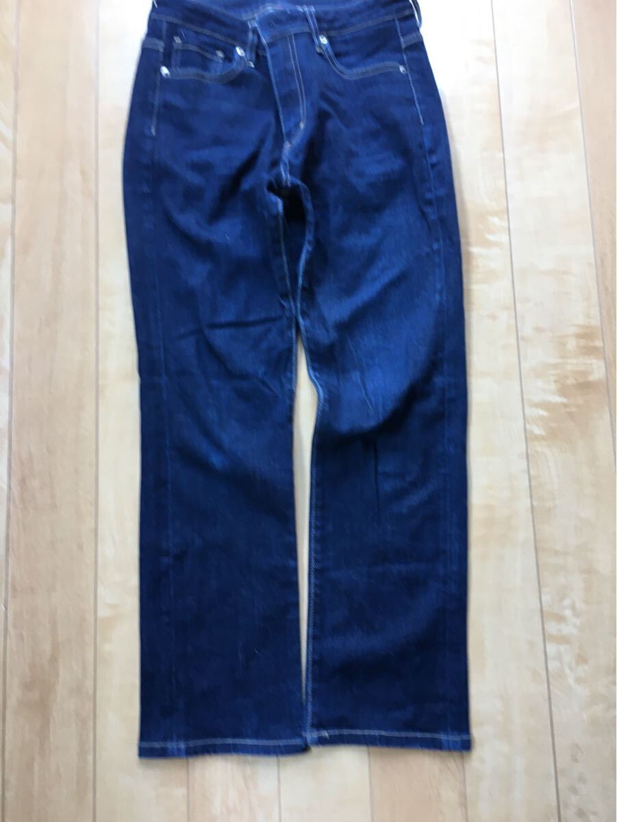 ユニクロ ワイドフィットカーブジーンズ 230-1-31 レディース 25インチ インディゴ拍卖