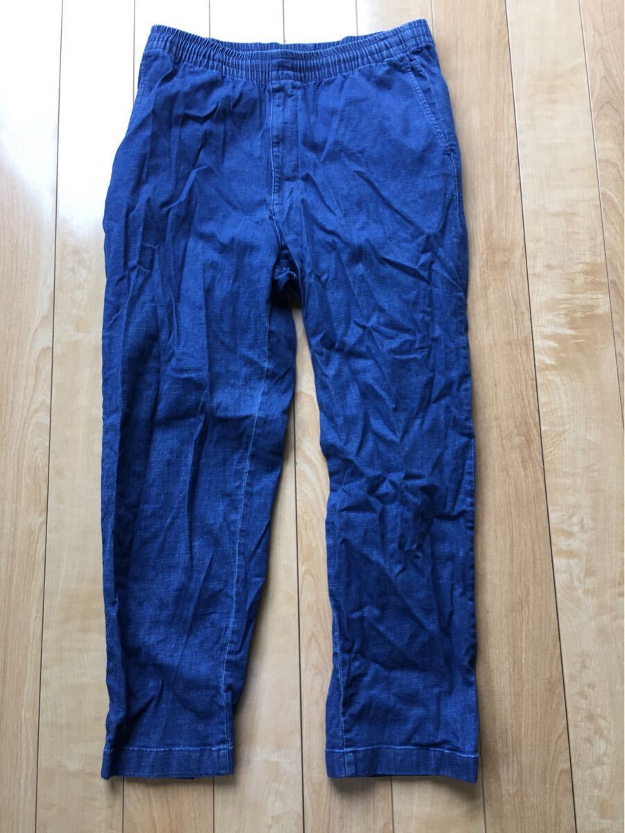 ユニクロ コットンリラックスアンクルパンツ 257-1-16 メンズ M インディゴ拍卖