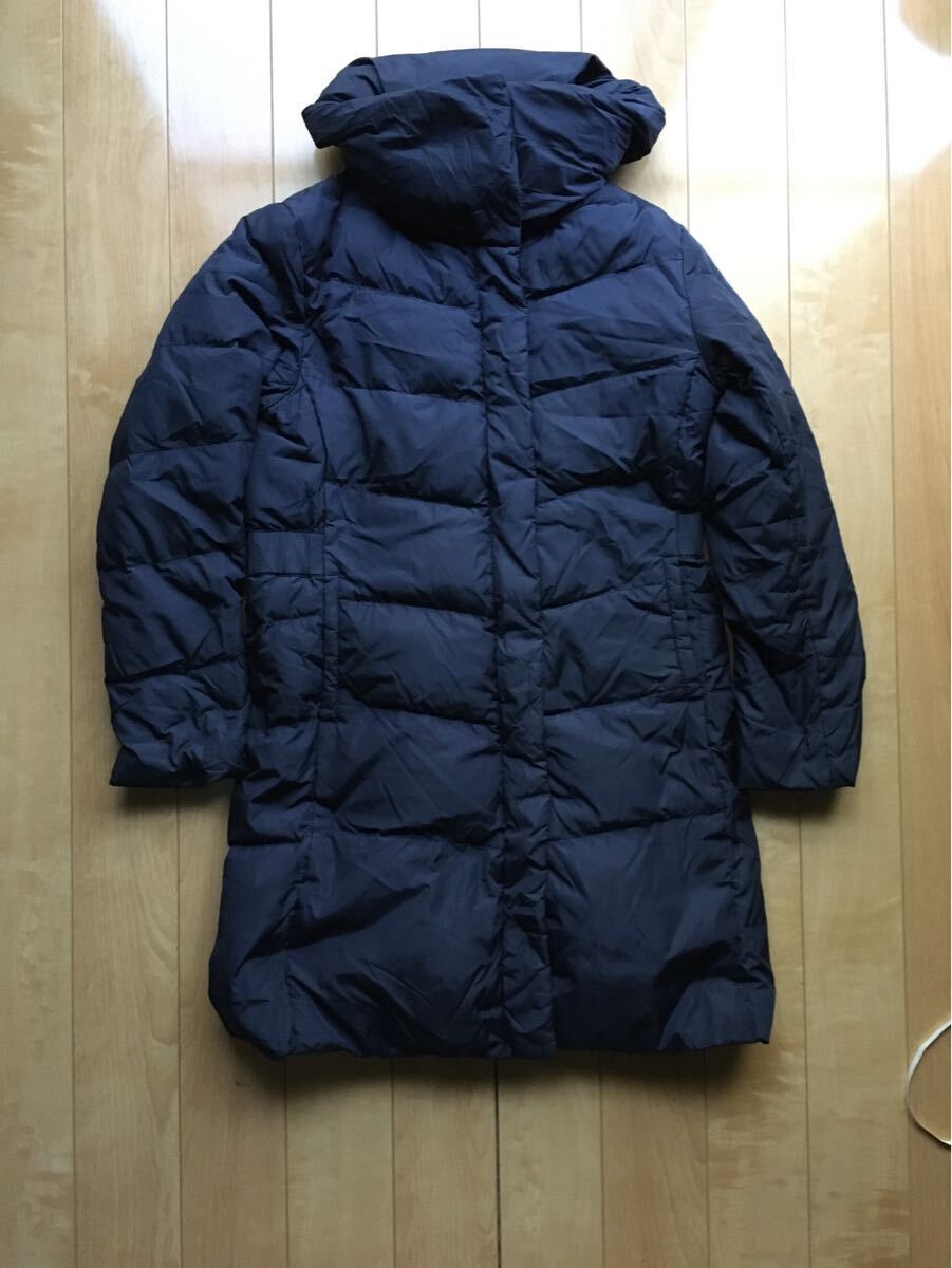 ユニクロ ダウンコート 135-6-421 レディース ネイビー ナイロン100%拍卖