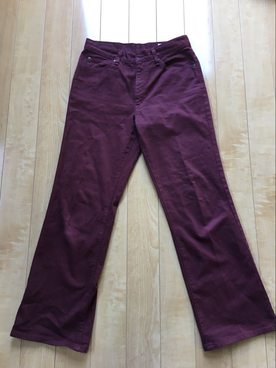 80年代 ボブソン カラージーンズ 230-1-2 エンジ W30拍卖