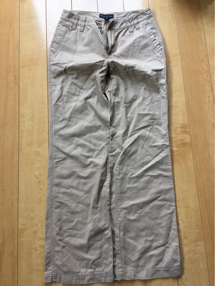 バナナリパブリック コットンリネンパンツ 230-1-35 ベージュ 2 バナリパ拍卖