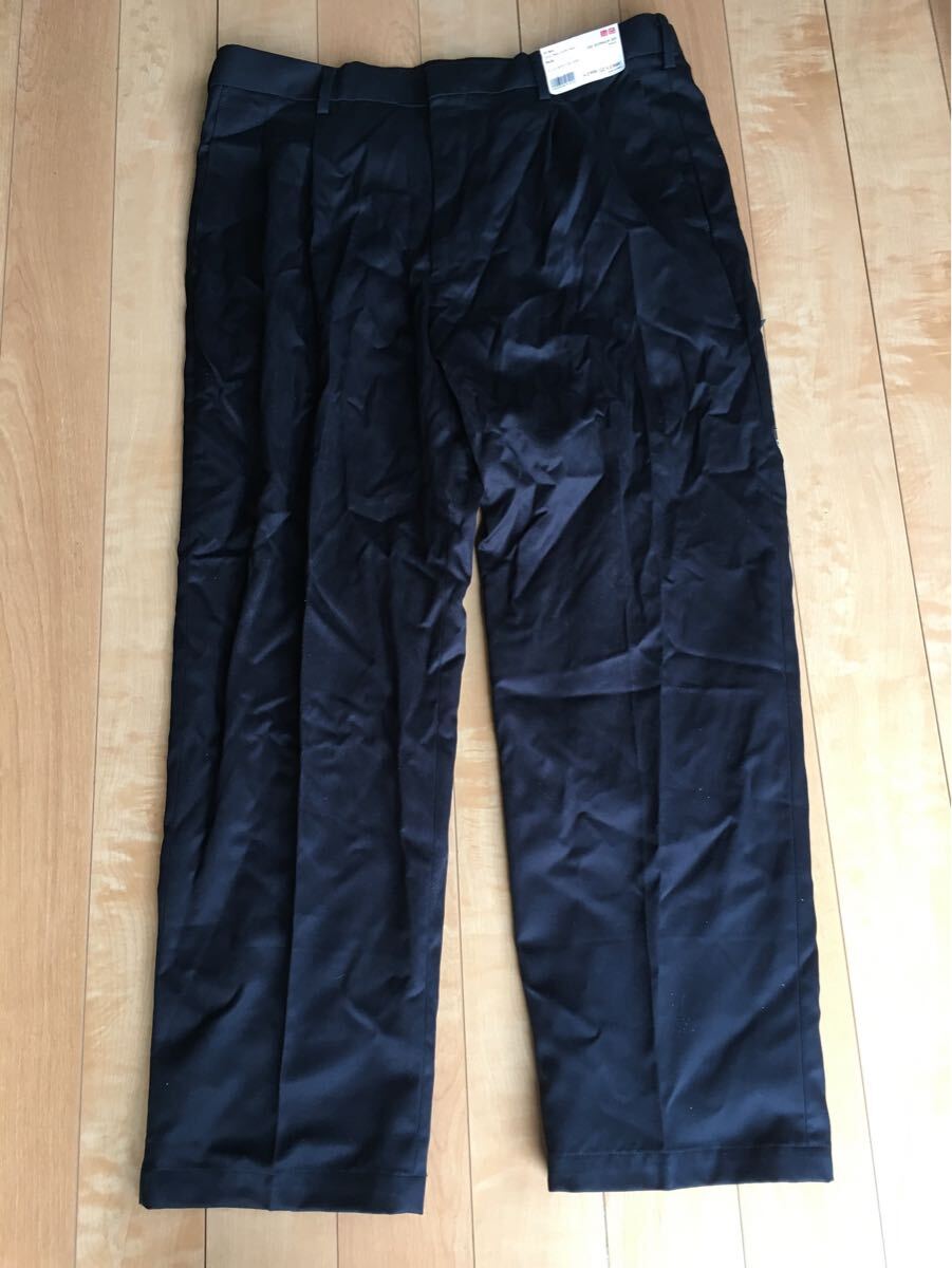 タグ付き ユニクロ イージーケアツータックチノ メンズ ウエスト95cm ネイビー 2811202510210008拍卖