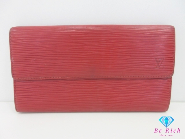 ルイ ヴィトン LOUIS VUITTON 長財布 M63577 エピ ポシェット ポルト モネ クレディ カスティリアン レッド レザー LV ロゴ【中古】bs4189拍卖