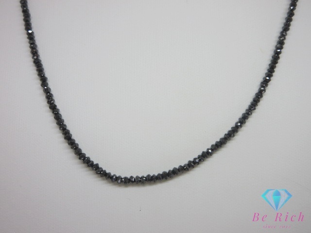 K18 WG ブラック ダイヤモンド 15.0ct 付 ネックレス ペンダント 18金 750 ホワイト ゴールド メレ 黒 宝石 ジュエリー 【中古】 th13673拍卖