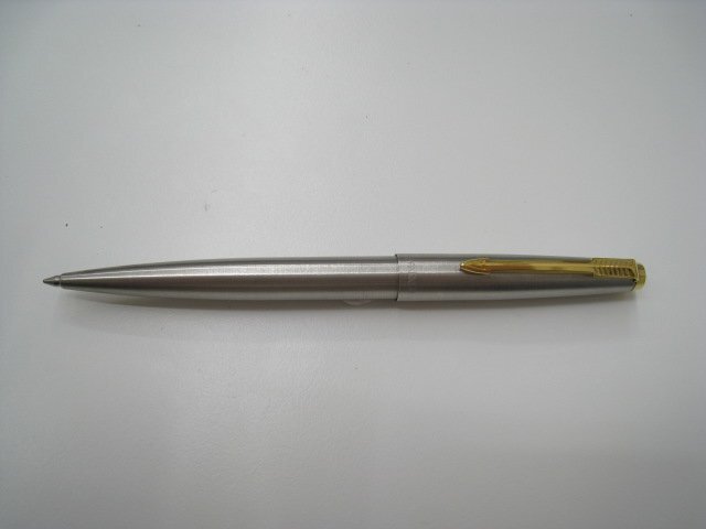 ★1円スタート パーカー PARKER ノック式 ボールペン シルバー ゴールド 筆記確認済み【中古】{dgs4066}拍卖