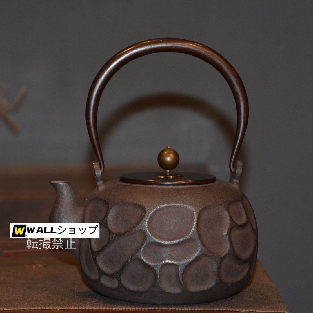 1.4L 手作り 鋳鉄鉄瓶 提梁鉄瓶コーティングなし やかんを沸かす 老鉄瓶 やかん お茶の道具拍卖