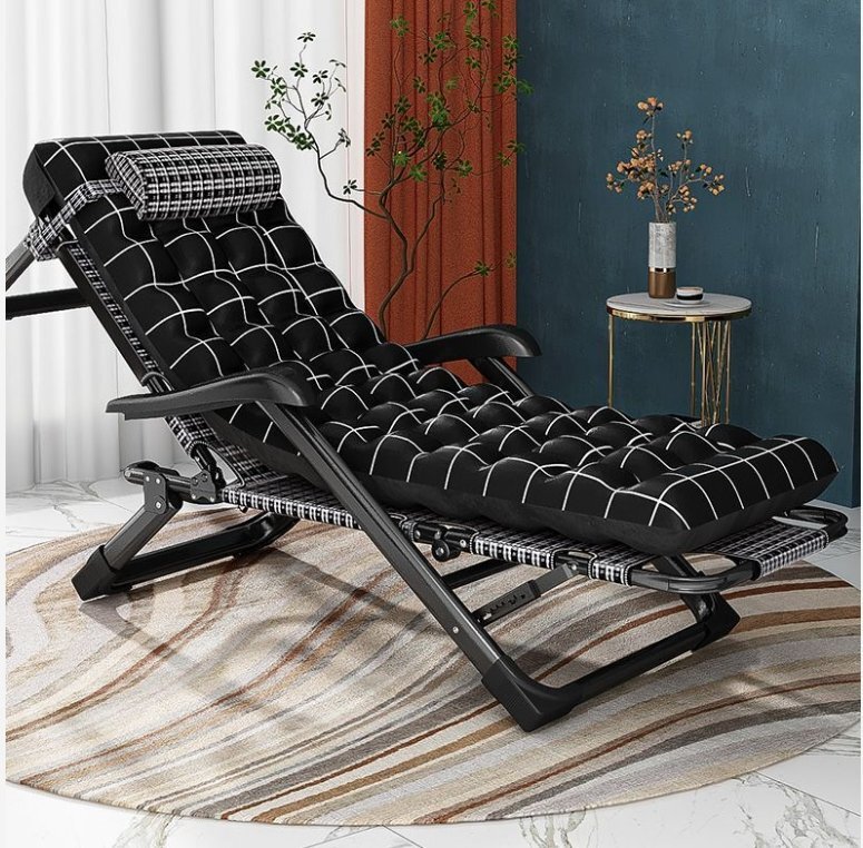 折りたたみリクライニングチェア昼休みオフィス昼寝ベッド家庭用ベランダくつろぎ寝両用ソファリクライニングチェア拍卖
