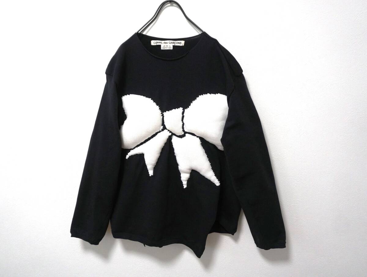 COMME des GARCONS 中綿リボンアシメデザインニット XS AD2021拍卖