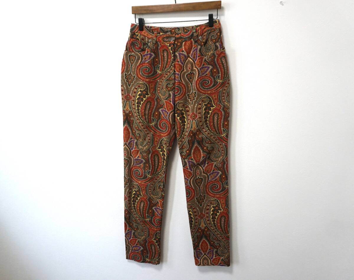 イタリア製 ETRO ペイズリーストレッチスリムパンツ 42(M位)拍卖