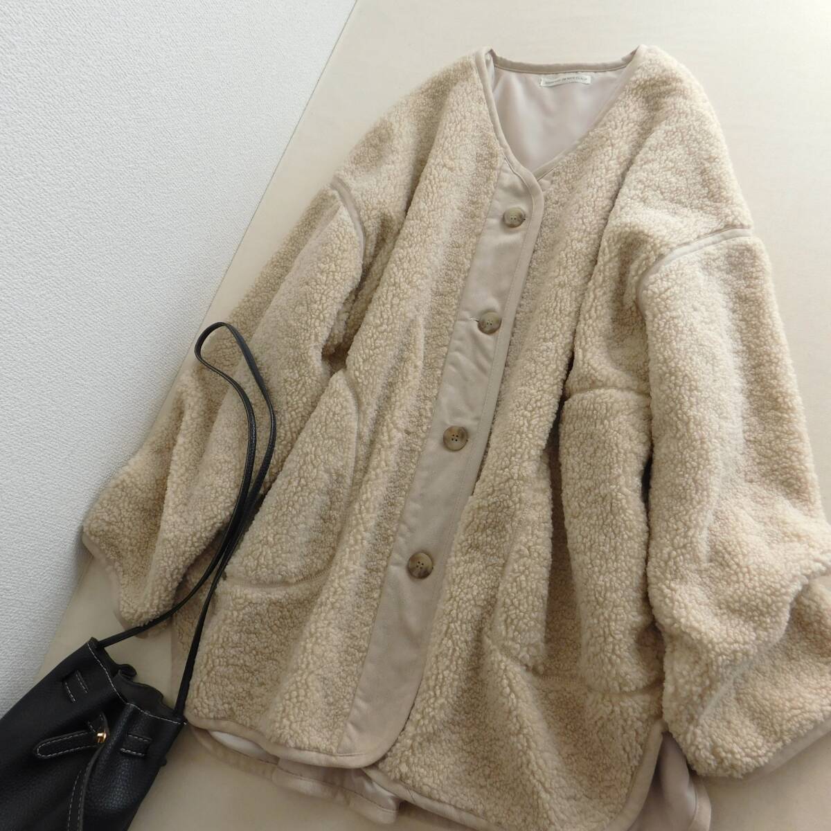 ナイスクラップ★新品同様★ボアコート★ブルゾン★E010拍卖