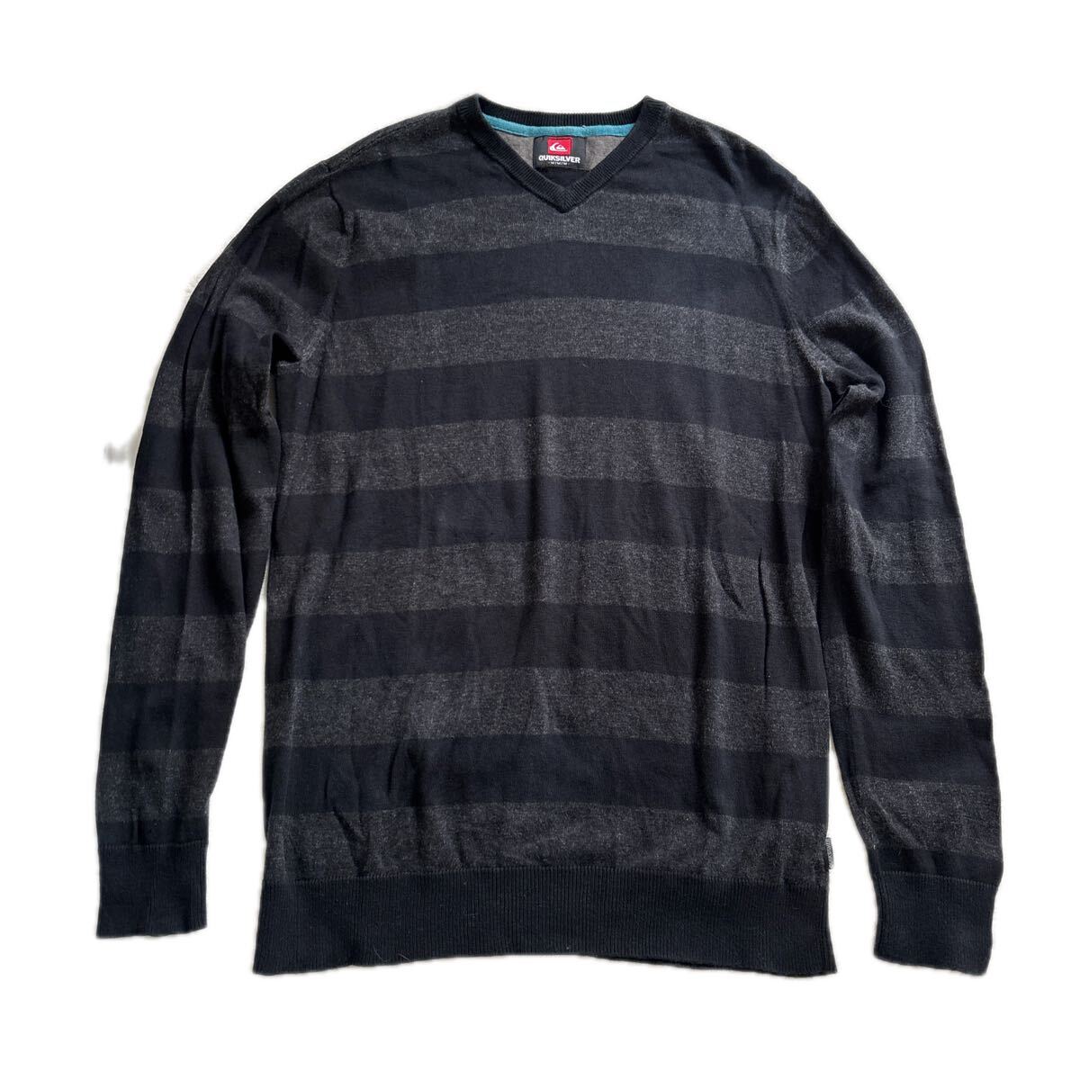 Quiksilver クイックシルバー サーマルニット Vネックニット M拍卖