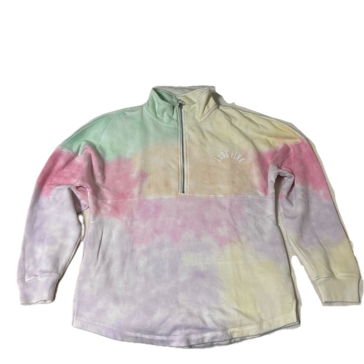 Victoria's LOVE PINK パステルハーフジップトレーナー拍卖