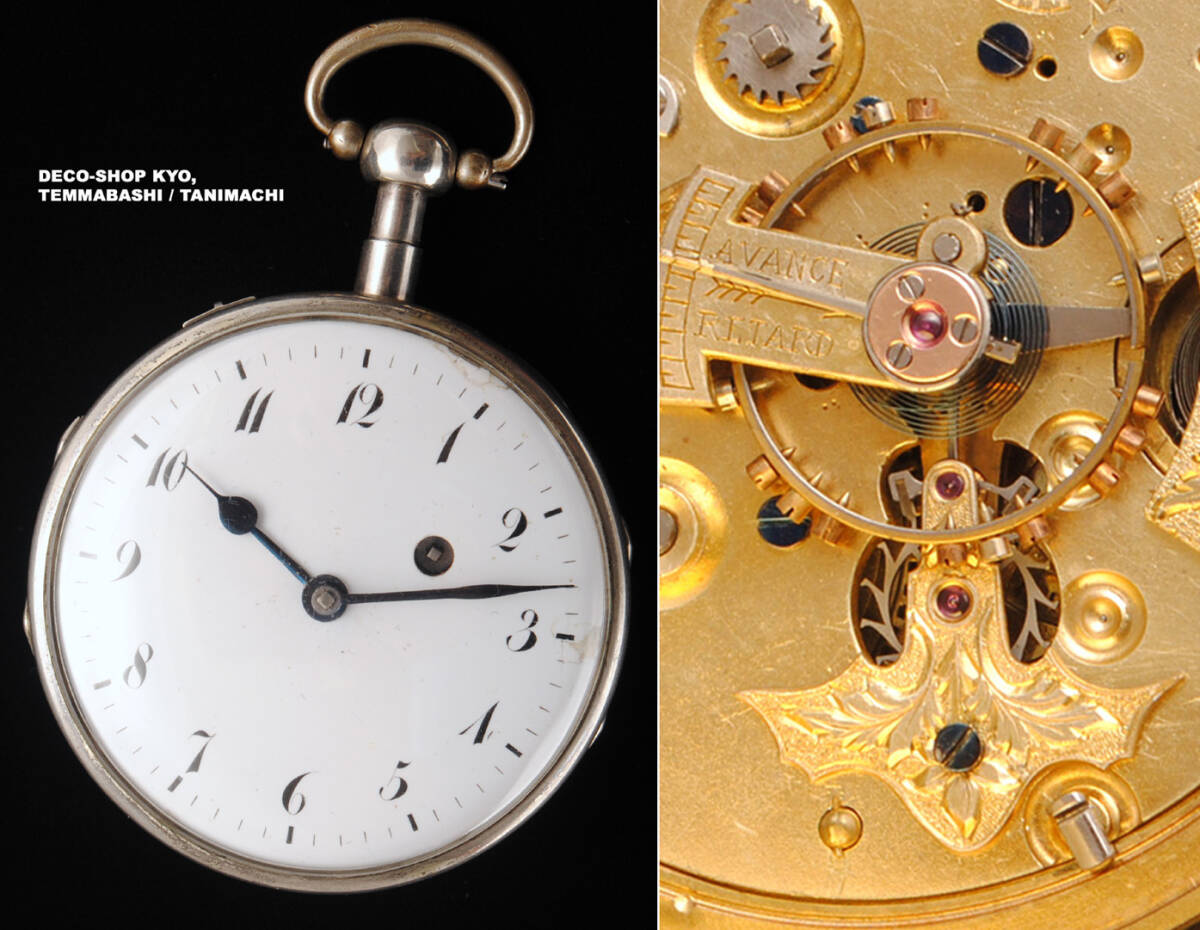 圧巻クロノメーター級テンプ!!正確無比,唯一品アンクル脱進機フュージー!!約1860年代製作・フランス革命期部品使用,1/4リピーターウォッチ拍卖