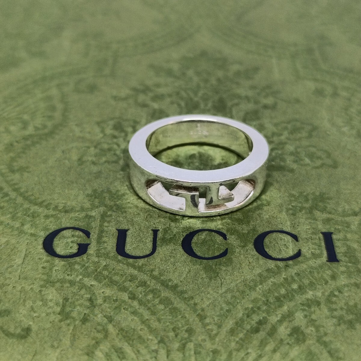 1円 GUCCI グッチ リング ダブルG Gリング SV925 10号 シルバーアクセサリー拍卖