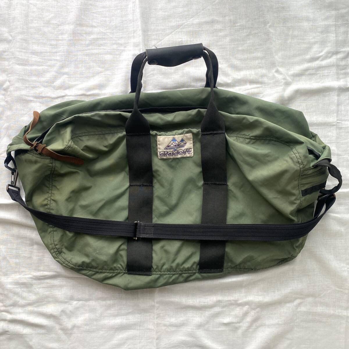 GREGORY 紫タグ USA製 グレゴリー ボストンバッグ ダッフルバッグ ショルダー グリーン 旧ロゴ 90年代 ヴィンテージ オールド拍卖