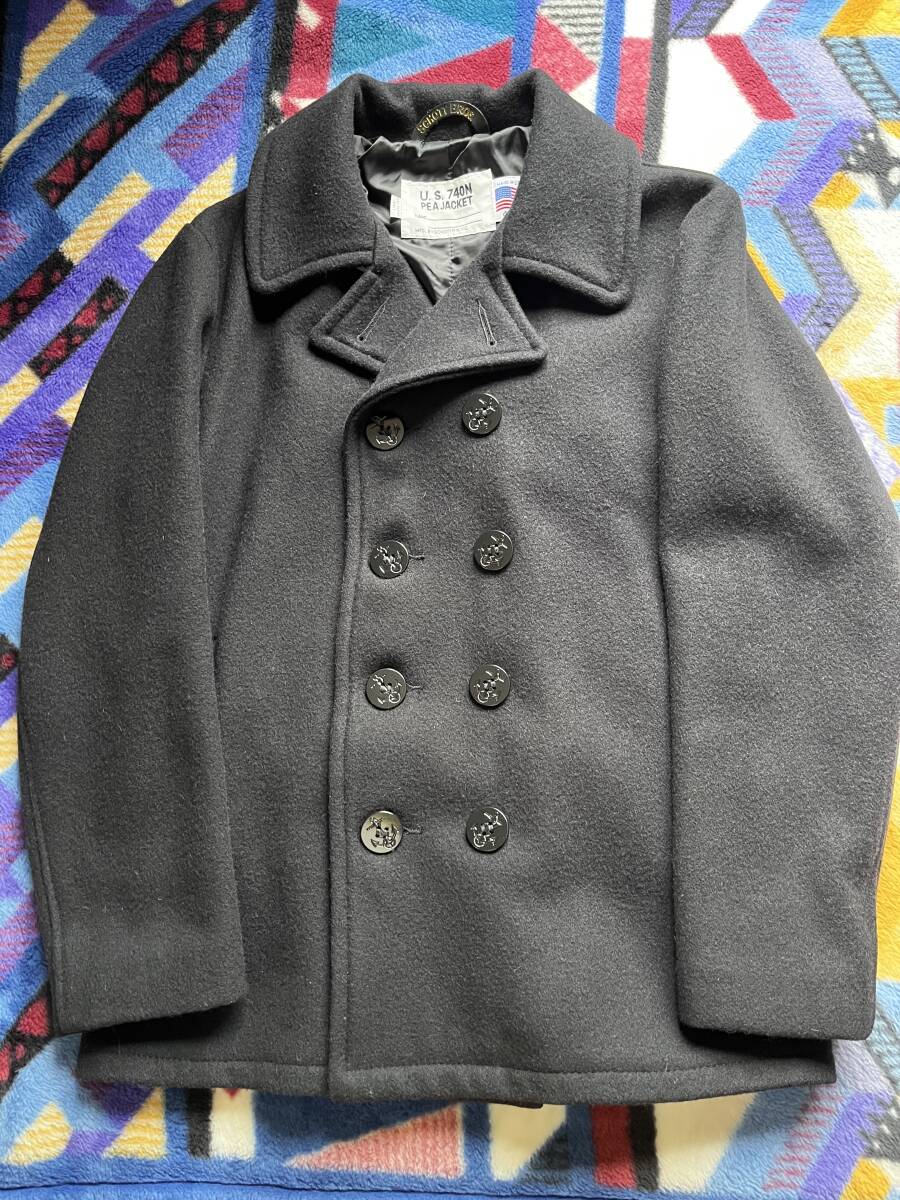 【古着美品】schott 740 Pコート サイズ40 タイト 日本企画拍卖