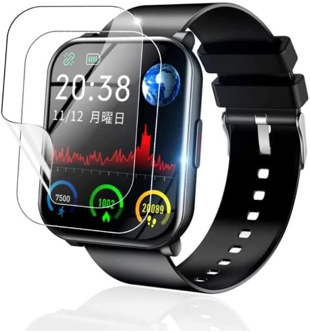 スマートウォッチ 1.69 / 1.7 インチ 保護フィルム HD画面対応 気泡防止 装着簡単 耐指紋 高透過率 指紋防止 TPU製 C20拍卖