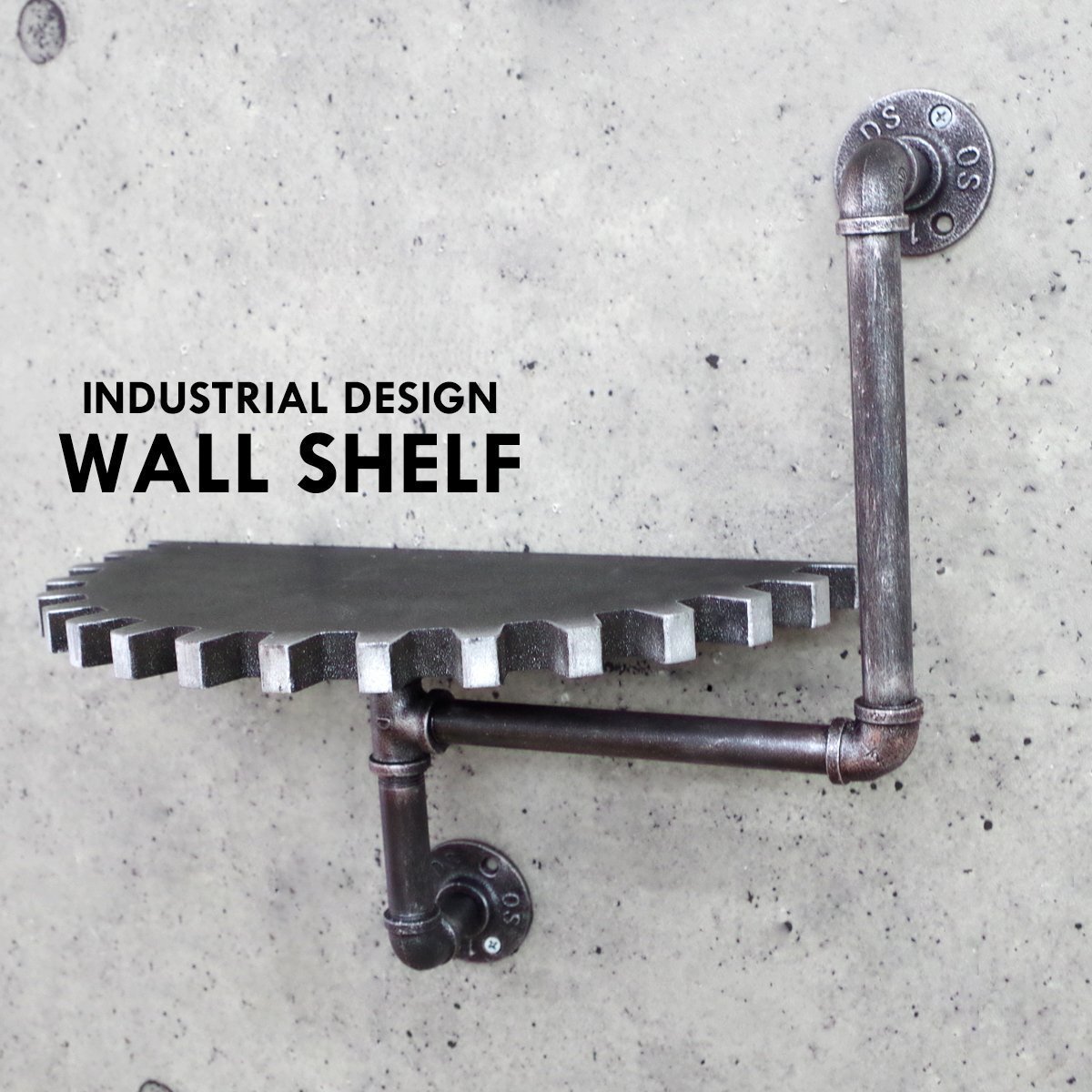 SH インダストリアル 飾り棚 アイアンシェルフ 工業系 ヴィンテージ男前 店舗 什器 カフェ インテリア おしゃれ SD-46拍卖