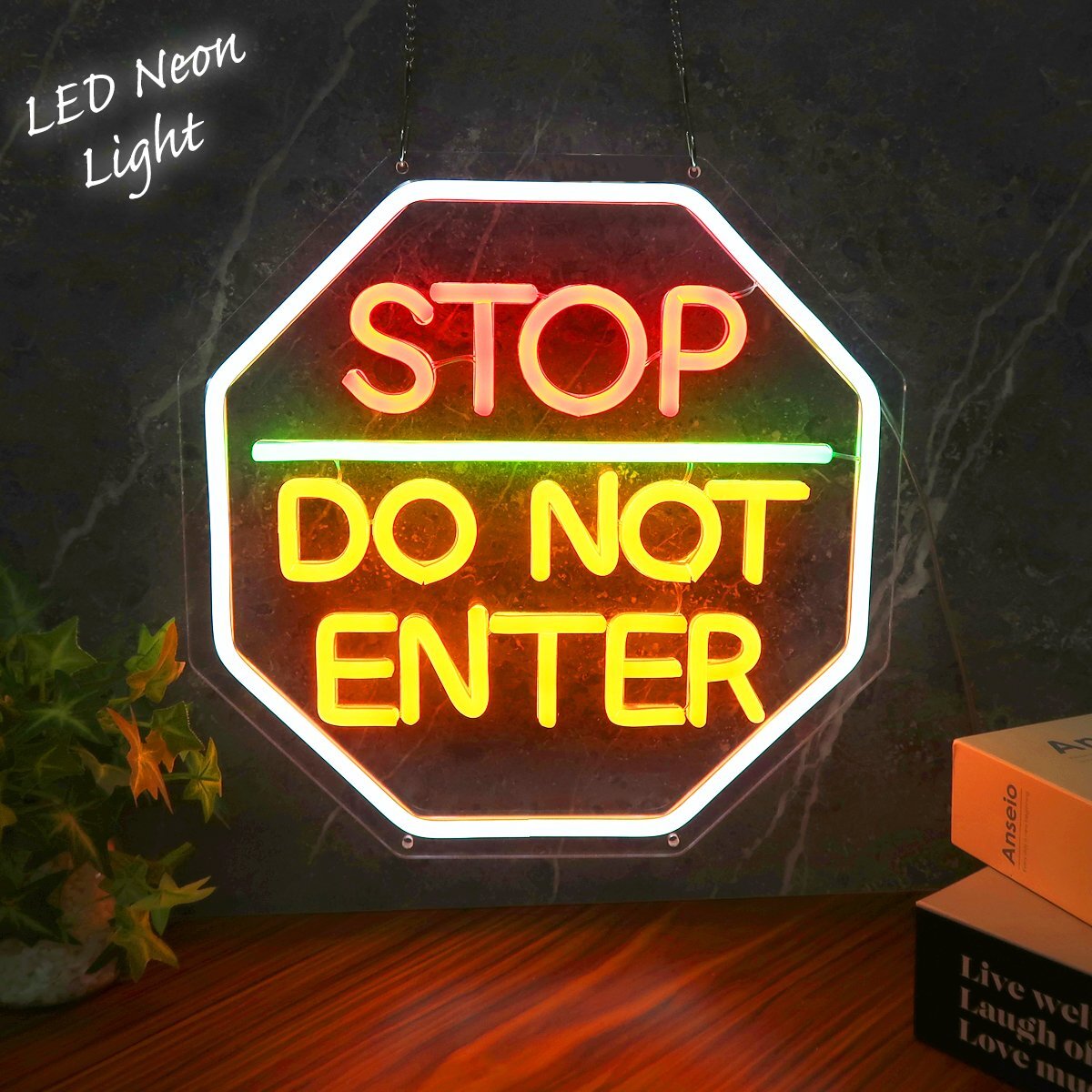 LEDネオンサイン ネオン管風 STOP インテリア 壁掛け ライト LED ネオンサイン 看板 サインボード 光る 光る看板 店舗用 NK-79拍卖