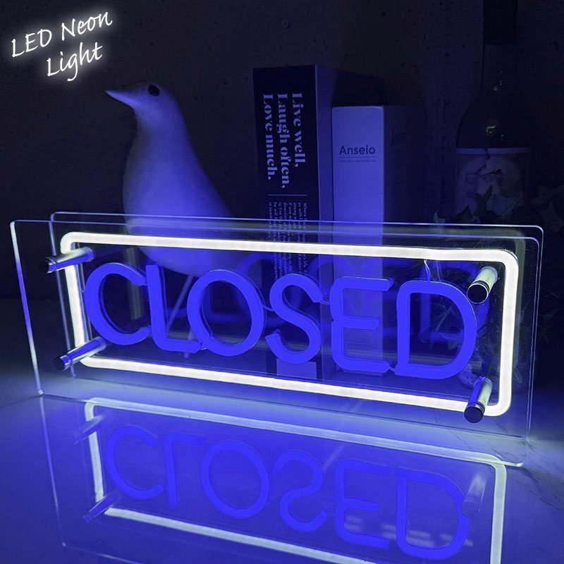 LEDネオンサイン ネオン管風 CLOSED クローズド インテリア ライト LED ネオンサイン 看板 サインボード 光る 光る看板 ネオン 部屋 NK-81拍卖