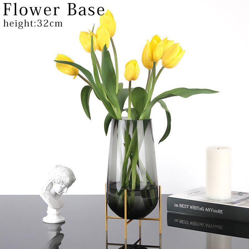 花瓶 おしゃれ 北欧 フラワーベース ガラス 花びん 一輪挿し かわいい 可愛い インテリア 生花 高さ29cm BN-16SM拍卖