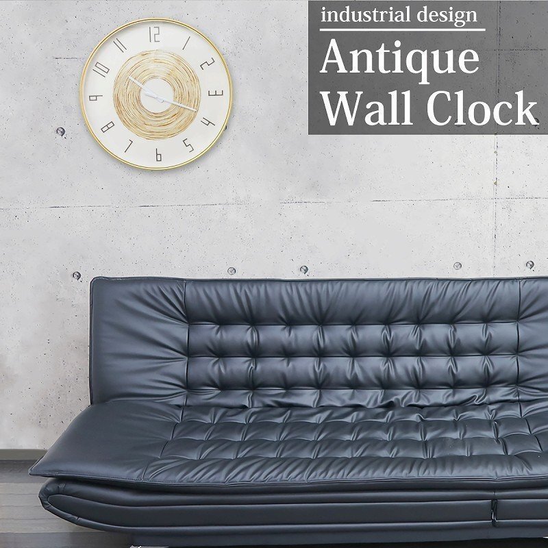 ウォールクロック 壁掛け時計 アンティーク インダストリアル レトロ ヴィンテージ モダン おしゃれ カフェ 白 店舗 BT-87WH拍卖