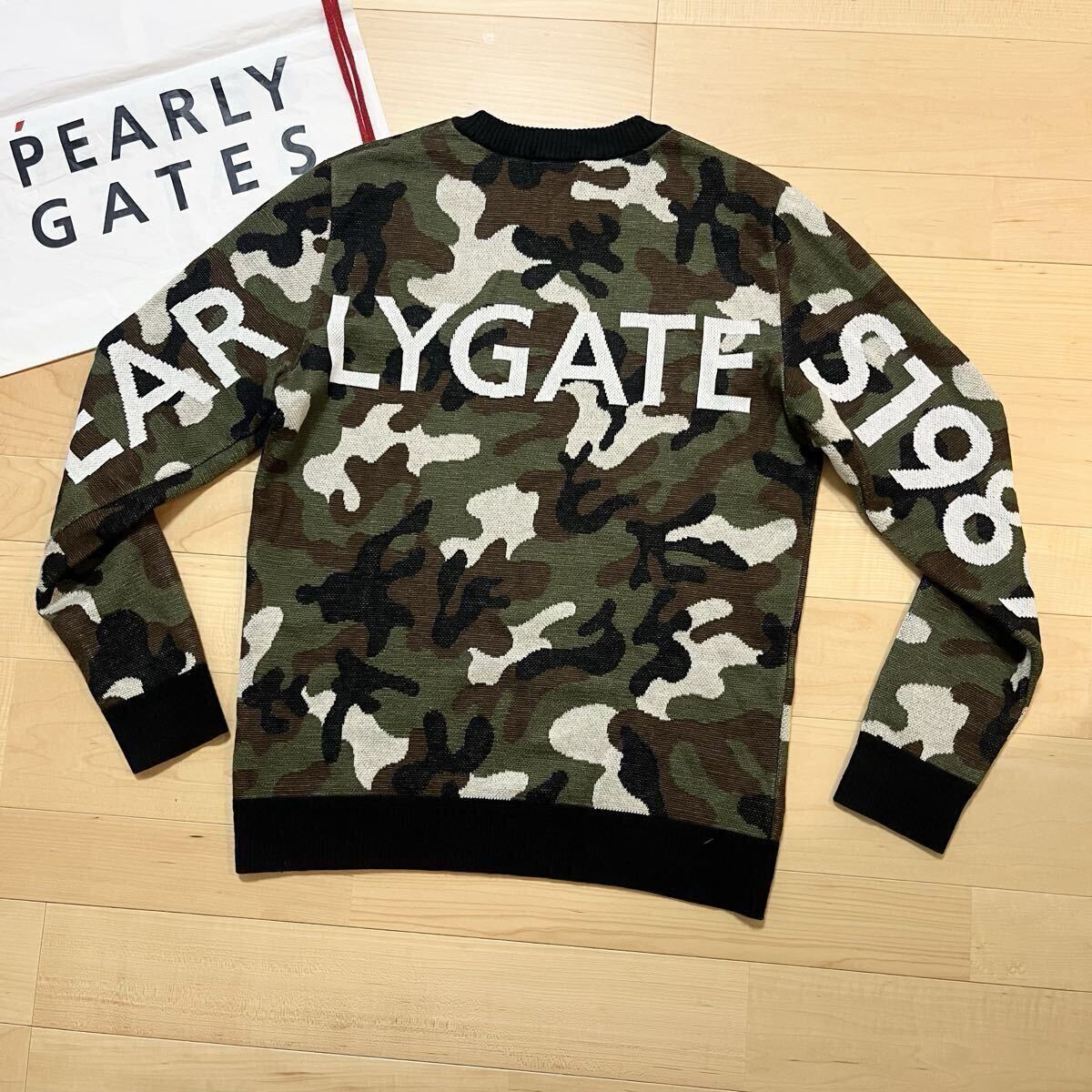 ★美品 パーリーゲイツ カモ 迷彩柄ニット セーター メンズ ★送料無料 正規品拍卖