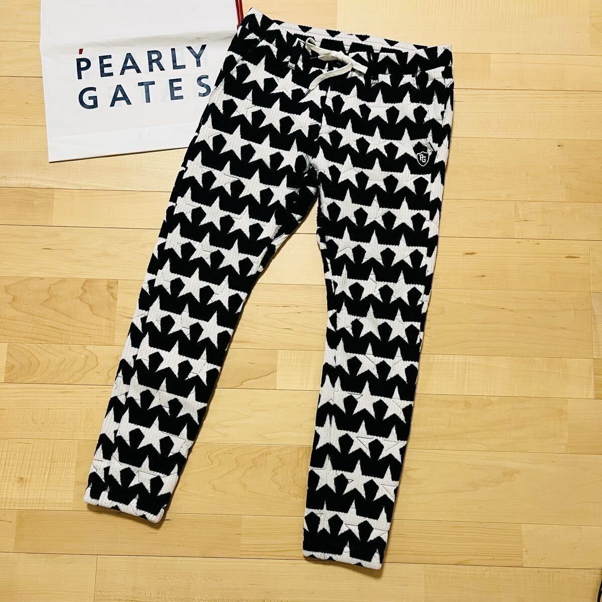 ★パーリーゲイツ スター 星柄 裏地付きキルティングパンツ ジョガー裾リブパンツ メンズ ★送料無料 正規品拍卖