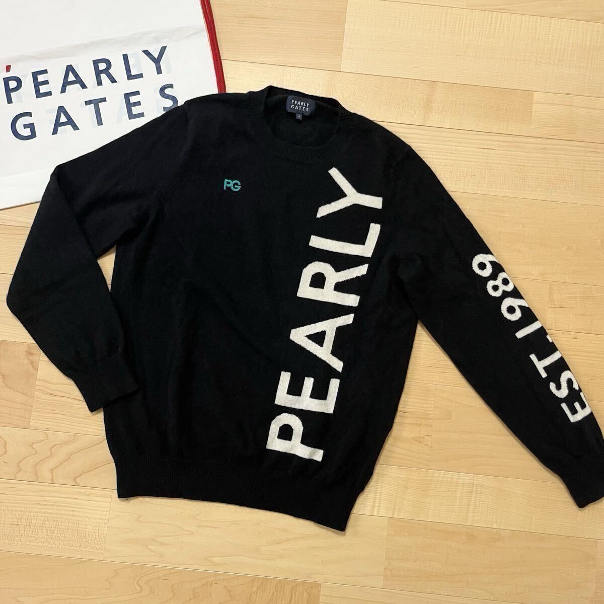 ★パーリーゲイツ カシミヤ100% ニット セーター メンズ ★送料無料 正規品拍卖