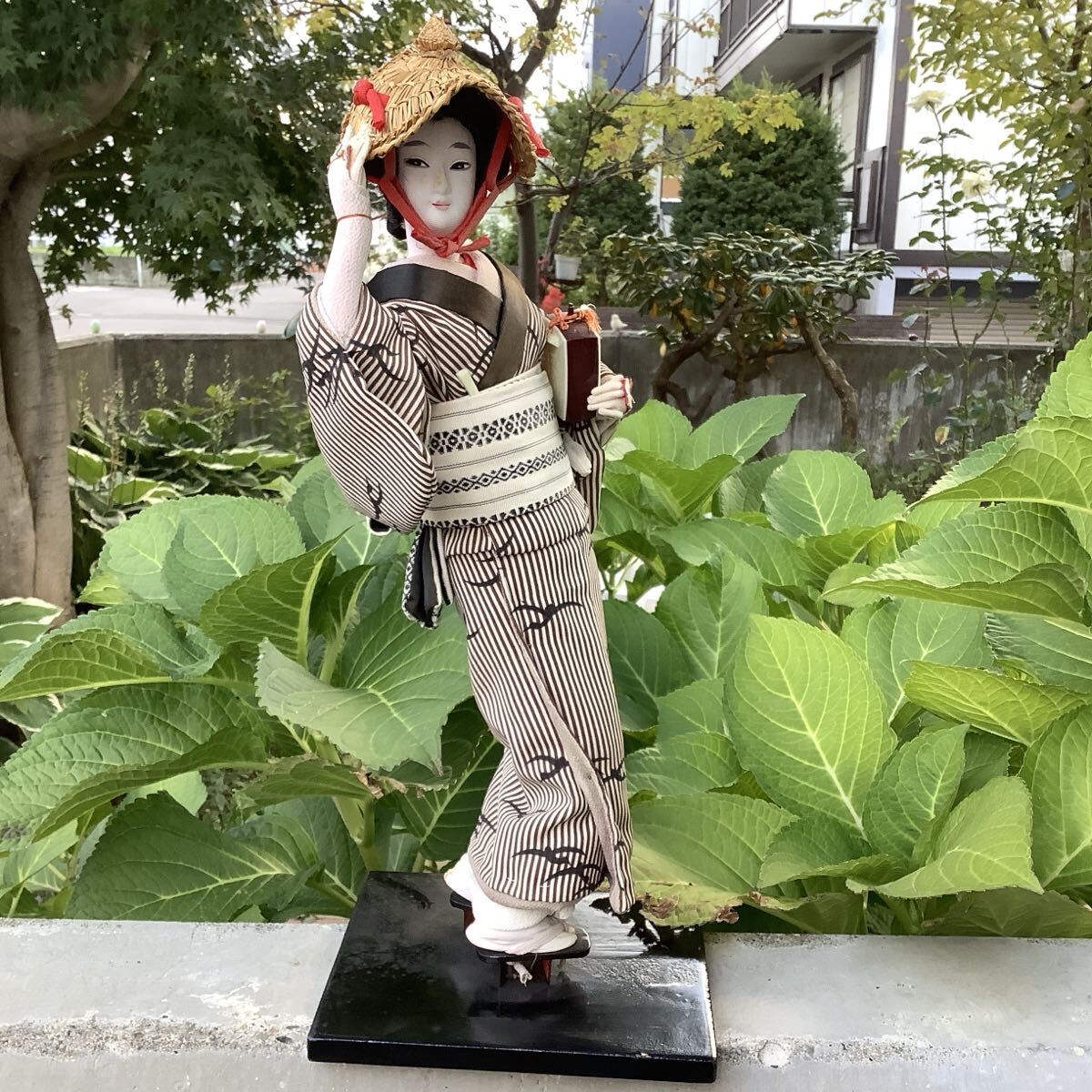 昭和レトロ 日本人形 三味線 佐渡おけさ 旅芸人 瞽女  着物 外国土産 インテリア レトロ アンティーク 置物拍卖