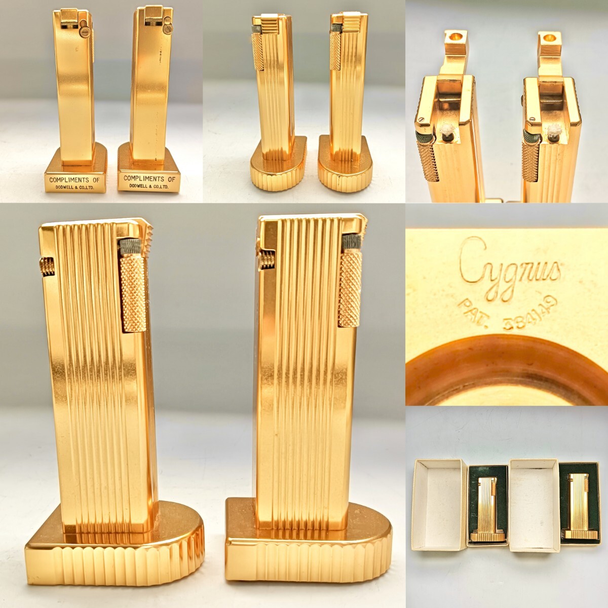 【A4239】オイルライター Cygnus ペンギン 企業品 喫煙具 ゴールドカラー 中古品 現状品 着火未確認 ヴィンテージ アンティーク ケースあり拍卖