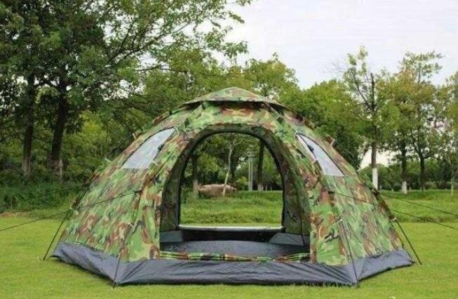 キャンプワンタッチテントUVカットアウトドア用品5~8人用入口2窓4拍卖