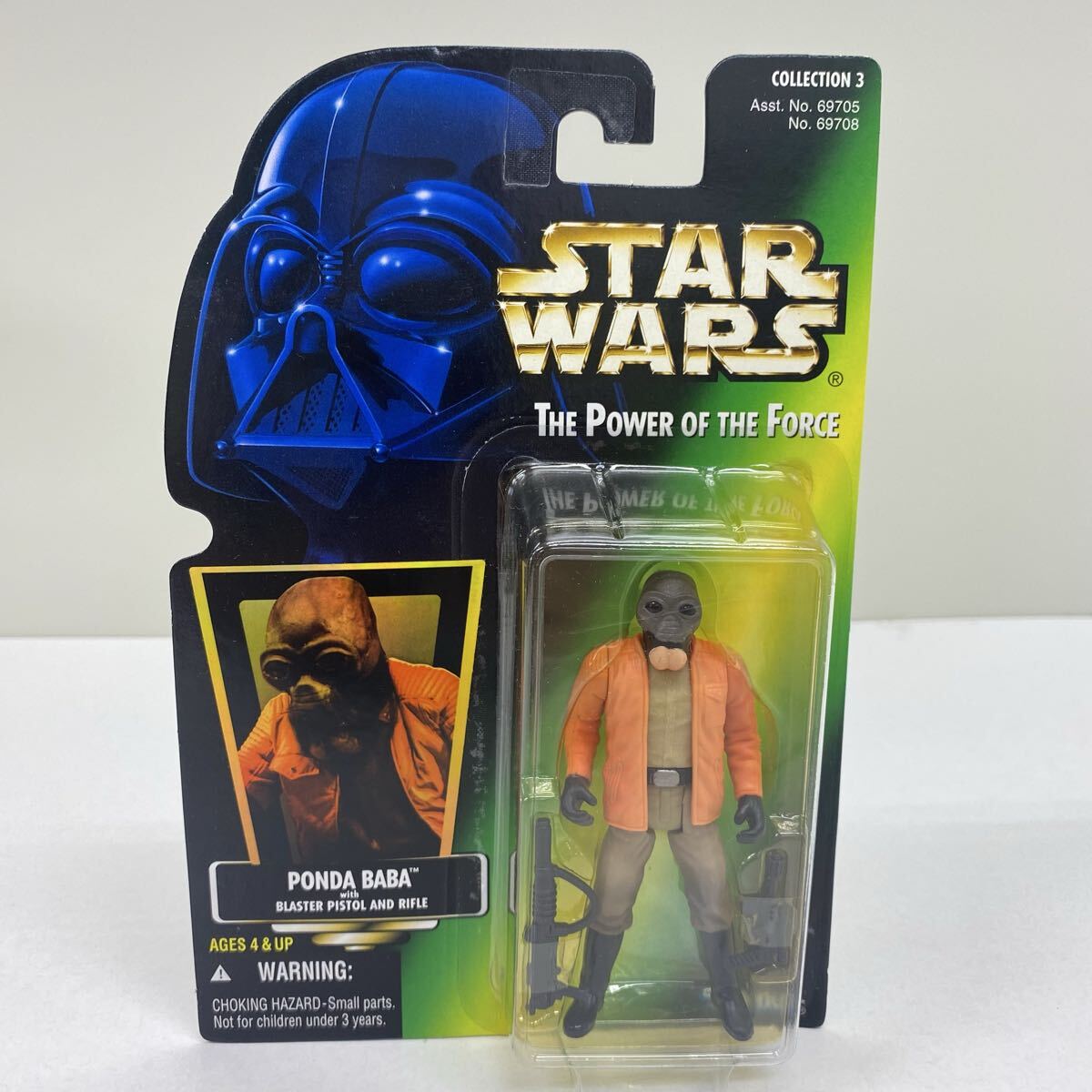 850 未開封 STAR WARS スターウォーズベーシックフィギュア US版 ポンダ・バーバ ホロステッカー THE POWER OF THE FORCE Kenner拍卖