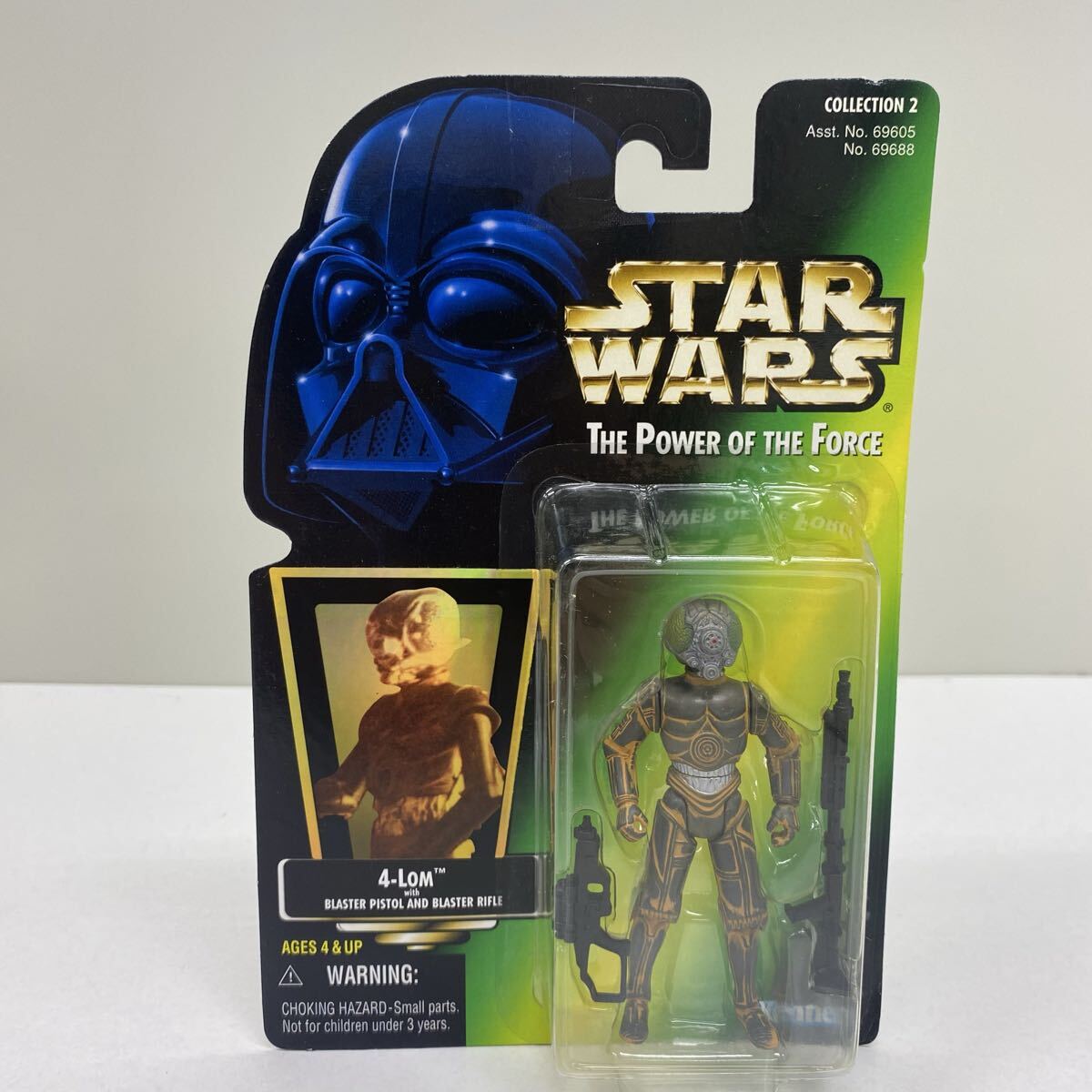 803 未開封 STAR WARS スターウォーズ ベーシックフィギュア US版 4-Lom ホロステッカー THE POWER OF THE FORCE Kenner拍卖
