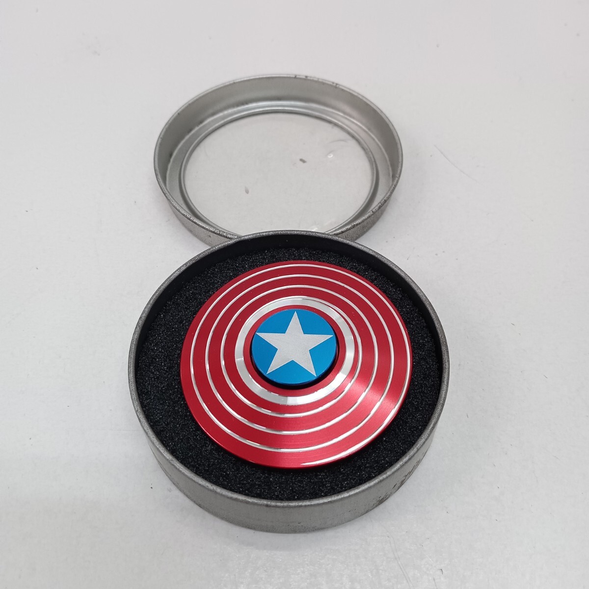 278 ハンドスピナー キャプテン・アメリカ マーベル アベンジャーズ CAPTAIN AMERICA MARVEL 金属工芸 雑貨 玩具 保管品拍卖