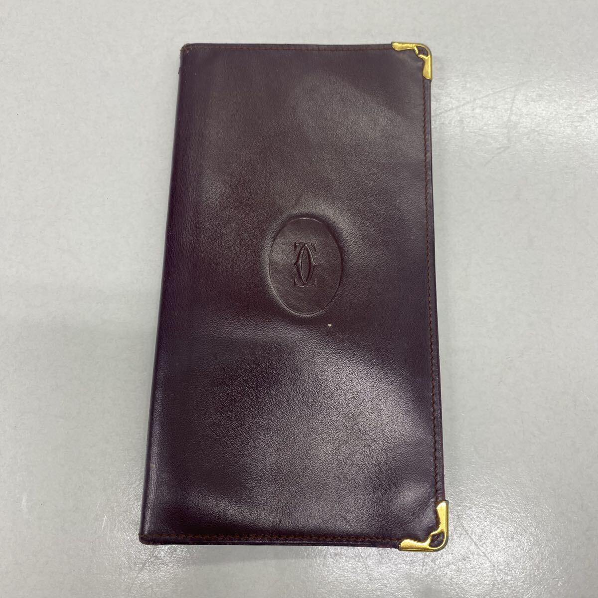 835 Cartier カルティエ 二つ折り長財布 札入れ バーガンディ カード入れ レザー 長財布 ボルドー 財布拍卖