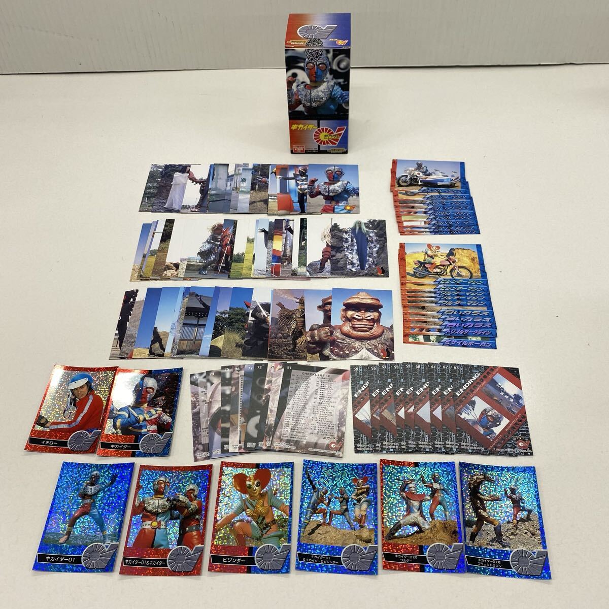 929 絶版限定 1998年物 キカイダー01 ゼロワン トレーディングカード ノーマル54 エンディング9 変身9 マシン 他…ホロカード8枚 まとめて拍卖